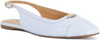 Dune London Hanna Slingback Cap Toe Flat in Blue at Nordstrom, Size 9.5Us