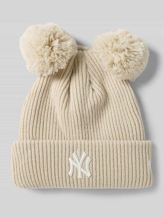 New Era New Era Beanie mit Label-Detail in Stein, Größe 1