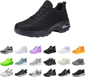 Generic black sneakers women Wedge Trainers for Women Wide Fit Orthopedic Shoes for Womens UK Ladies Arch Support Walking Shoe Lightweight Breathable Mesh Low