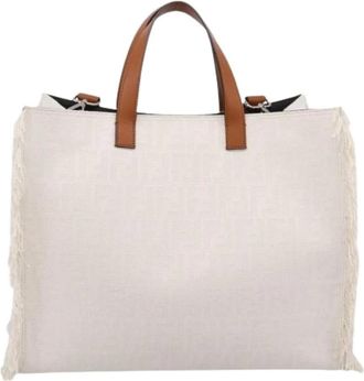 Fendi Pre-owned Canvas Tote Bag - Pre-owned - Mujer - Blanco - ONE SIZE
