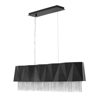 Netlighting Zuma 6 Light Pendant Satin Black Silver E27