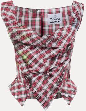 Vivienne Westwood Sunday Top Printed Check Red 44 Women