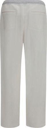 Brunello Cucinelli Mens White Cotton Casual Pants