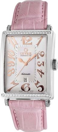 Gevril Group Glamour Automatic Pink Dial Ladies Watch 6208RT