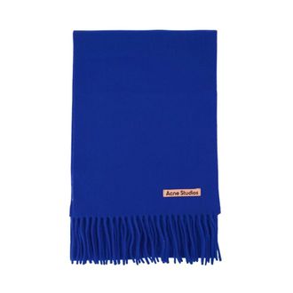Acne Studios Blauwe Wollen Sjaal - unisex - Accessoires - Blauw - Maat: ONE Size Wol