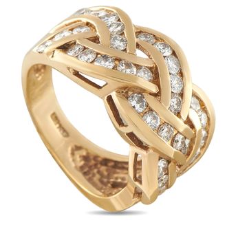 Luxury Bazaar 14K Yellow Gold 1.14ct Diamond Woven Ring MF09-063026