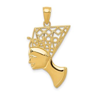 Diamond2Deal 10k Yellow Gold Nefertiti Pendant