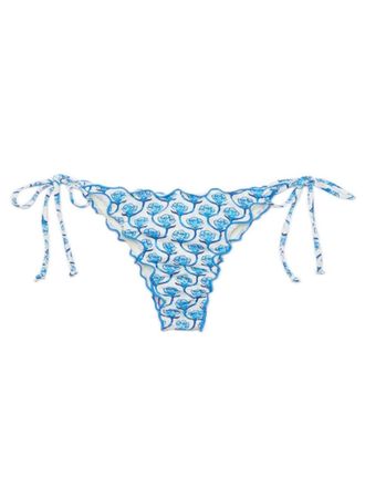 MC2 Saint Barth Blue Printed Bikini Bottom Swimwear