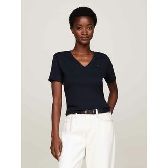 Tommy Hilfiger T-shirt met V-hals en korte mouwen