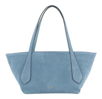 Abro shoulder bag Leather Suede Shopper Carina Sapphire light blue