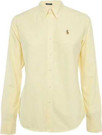 Ralph Lauren Pre-owned button-down blouse met kraag en lange mouwen - Geel