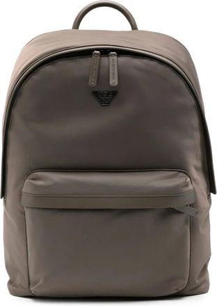 Emporio Armani Backpacks, female, Black, Size: ONE SIZE ASV Nylon Round Backpack