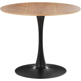 Beliani Dining Table BOCA Light Ash Wood 90 cm 90 cm