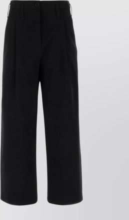 Alberta Ferretti wide-leg cotton stretch pant