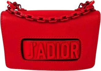 Dior Pre-owned Ultra Matte Calfskin Mini JAdior Flap Bag Clutch - Dames - Vintage Schoudertas - Rood - ONE Size - Leer - Vintage