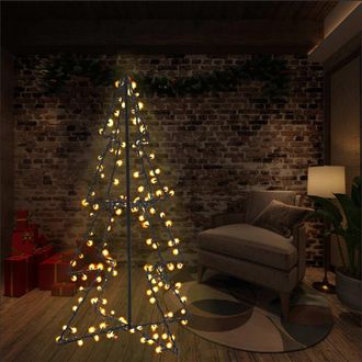 vidaXL Vidaxl - Rbol De Navidad 160 Luces Led Interior Y Exterior 78x120 Cm
