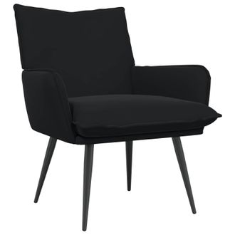 vidaXL Sill&oacute;n Negro Terciopelo Vidaxl