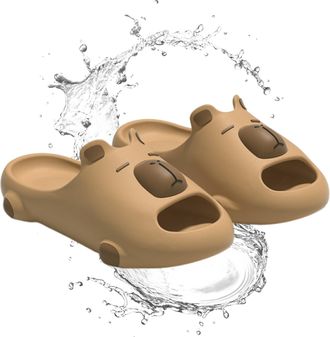 Generic Capybara Slippers, Summer Cute Capybara Slippers for Women Men Comfortable Fun Adorable Animal Sandals Slipper (A, Adult, Women, 3.5, Numeric Range, U