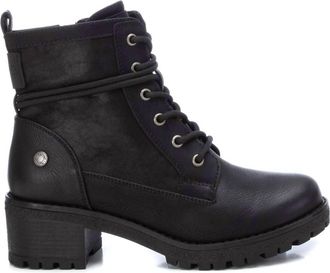 Xti Womens Lace-Up Booties In Black