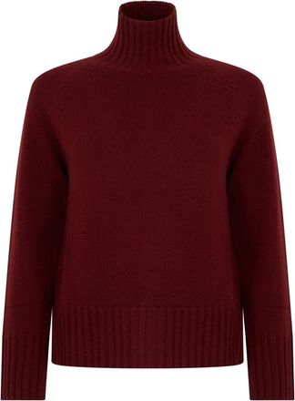 Max Mara Mantova Polokraag Trui - Dames - Coltruien - Rood - M - Wol - Truien & Vesten
