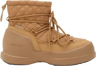 Moon Boot Mezzaluna Mid Quilted Boot - Dames - Winterlaarzen - Beige - 36 EU - Polyester - Schoenen