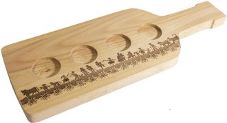 Jelmoli-Shop Servierplatte »Trendform für Schnapsgläser Swiss Tradition« Holzart: Buche (Rumänien)