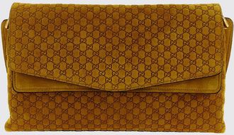 Gucci Borsa in camoscio con monogram GG all over
