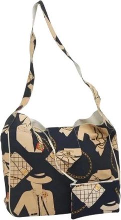 Chanel Pre-owned Shoulder Bags, female, Blue, Size: ONE SIZE Pre-owned Canvas Tote Bag