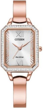 Citizen Crystal Eco-Drive Bracelet Watch, 40mm x 7mm in Rose Gold at Nordstrom Rack