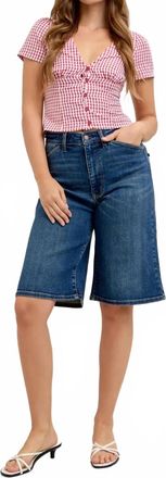 Judy Blue High Waist Jorts In Dark Wash