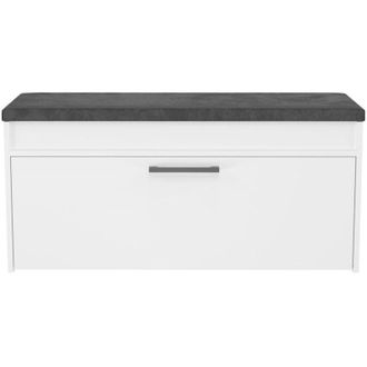 Topeshop Topeshop - scarpiera parma bianca con seduta e contenitore per casa e ufficio