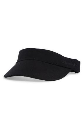 Calvin Klein Terry Tennis Visor in Black at Nordstrom Rack