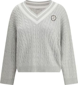 Brunello Cucinelli White Cotton Womens Sweatshirt