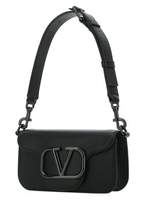 Valentino Garavani Nero Calf Leather - Bos Taurus Borse A Mano Bag