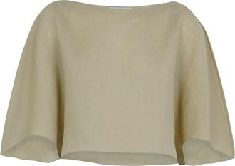 Cortana Ramie Blouse - Dames - Blouses - Groen - S - Overhemden