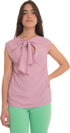 Pinko Canotta tinta unita Tiberino Rosa Pinko Donna