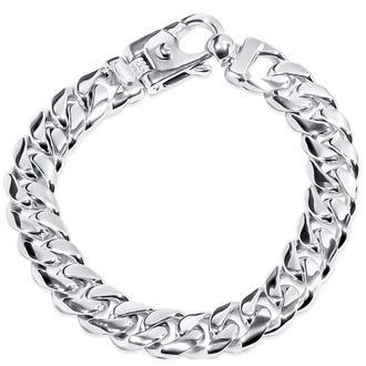 Pompeii3 Mens Cuban Link 14k Gold (94gram) or Platinum (152gram) 12mm Bracelet 8.5