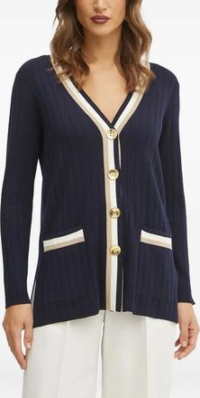 Luisa Spagnoli Cardigan a coste - Blu