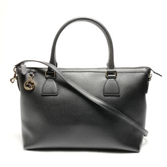 Gucci Black Leather Tote Bag (Pre-Owned)