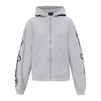 Balenciaga Hoodies & sweatvesten, Dames, Grijs, S, Katoen, Sweatshirt met logo