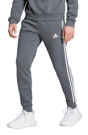 adidas Essentials Fleece Tapered Joggers in Dark Grey Heather at Nordstrom Rack, Size X-Large