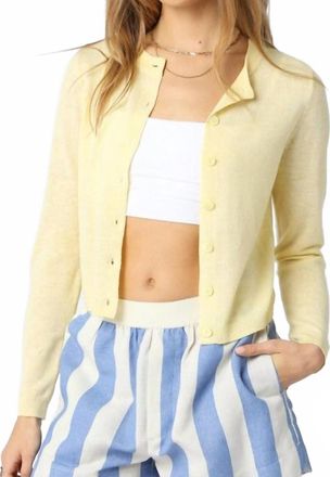 Olivaceous Rhodes Knit Cardigan In Pale Butter