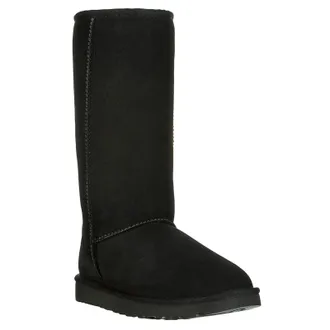 UGG Classic Tall II Sheepskin Suede Womens Boots - UK 6 - US 8 Women - EU 39 - Black - Size:UK 6
