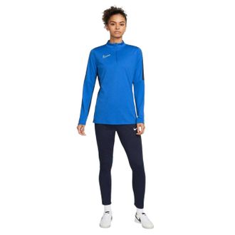 Nike Dames/Dames Performance Zip Neck Trainings Sweatshirt (Blauw/Wit)