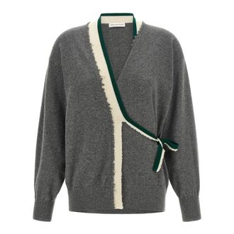 Dries Van Noten Toma Cardigan - Dames - Truien - Grijs - Maat: M Kasjmier