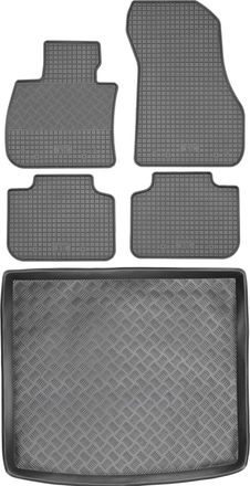 OEM Bmw X1 F48 Crossover De 2015 (juego) - Alfombrillas De Goma Para Coche + Alfombrilla Para Maletero