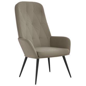 vidaXL Sill&oacute;n De Relax De Terciopelo Gris Claro Vidaxl