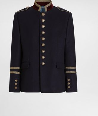 Dolce & Gabbana Wool Frock Coat - Man Suits And Blazers Blue 48
