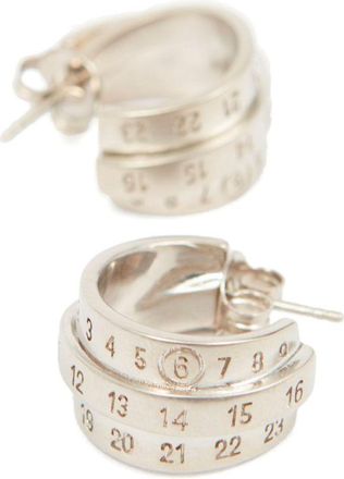 Maison Margiela Orecchini Triple Number - Argento