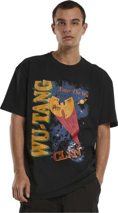 Mister Tee Mens Tang Clan Enter The Wu Oversize Tee Black S T-Shirt, S, Black, S